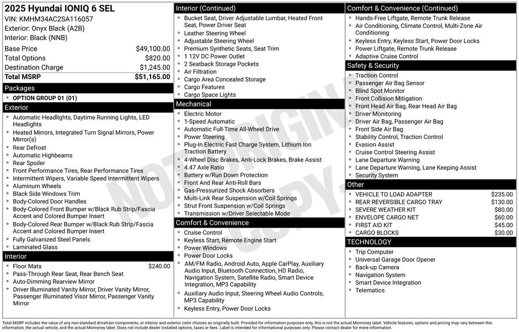 New 2025 Hyundai Ioniq 6 SEL image 8