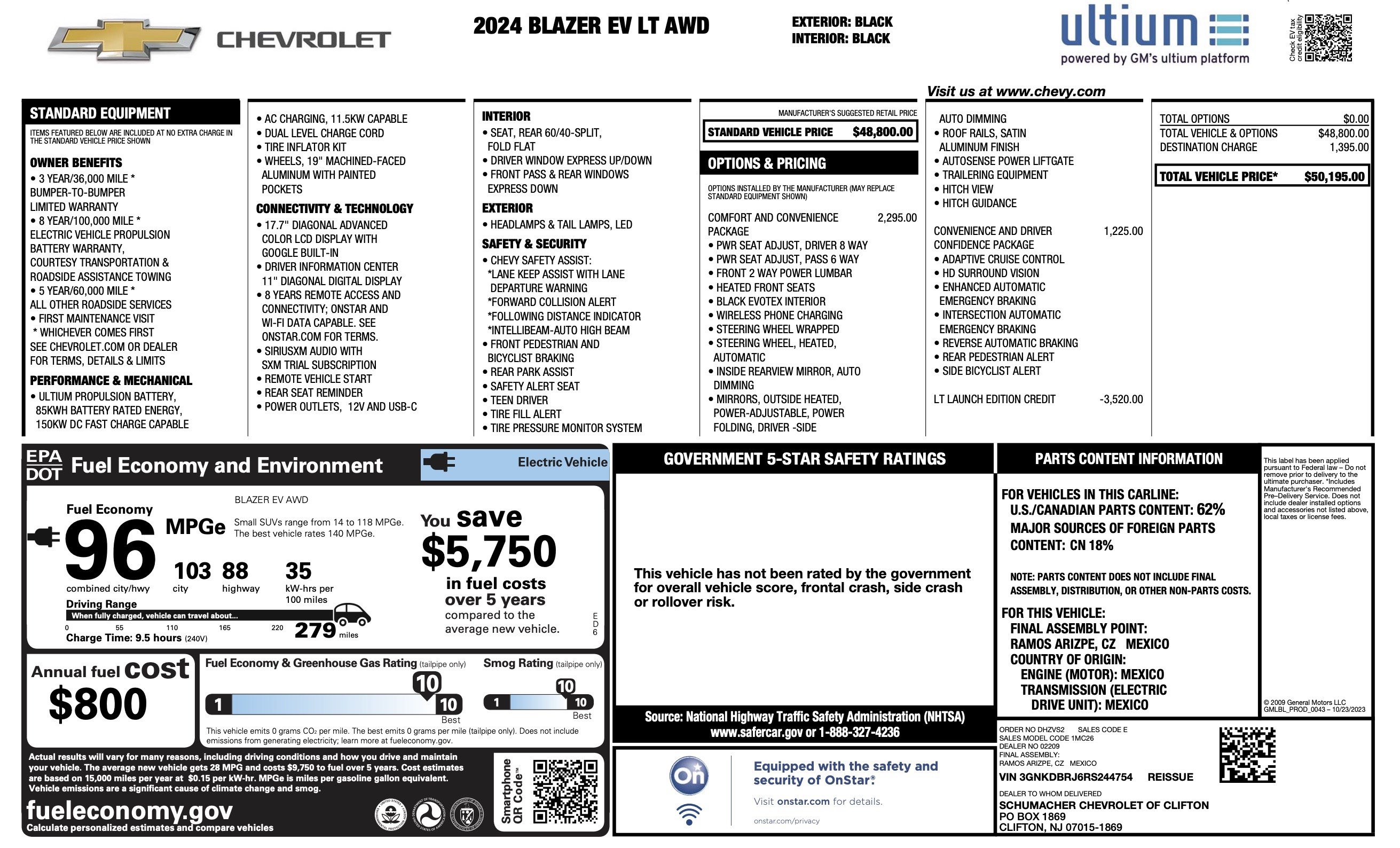 Used 2024 Chevrolet Blazer EV LT AWD/4WD image 2