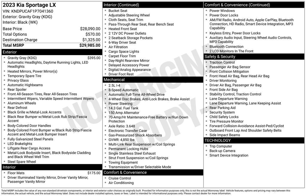 Certified 2023 Kia Sportage LX AWD/4WD image 7
