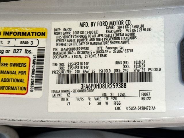 Used 2020 Ford Fusion SE w/ Equipment Group 151A image 31