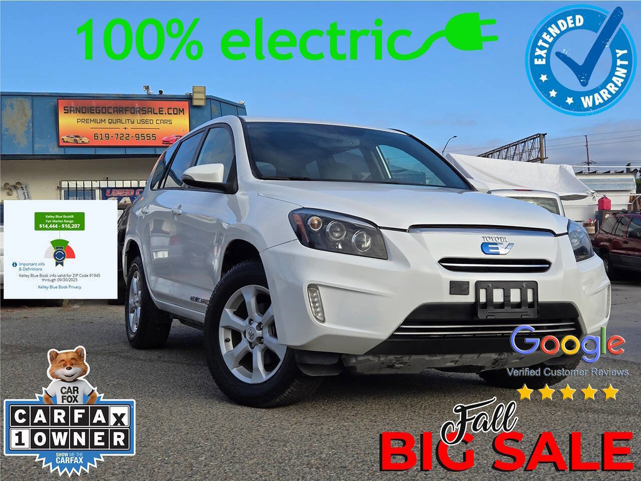 Used 2012 Toyota RAV4 EV