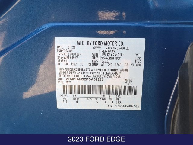 Certified 2023 Ford Edge SEL w/ Convenience Package AWD/4WD image 25