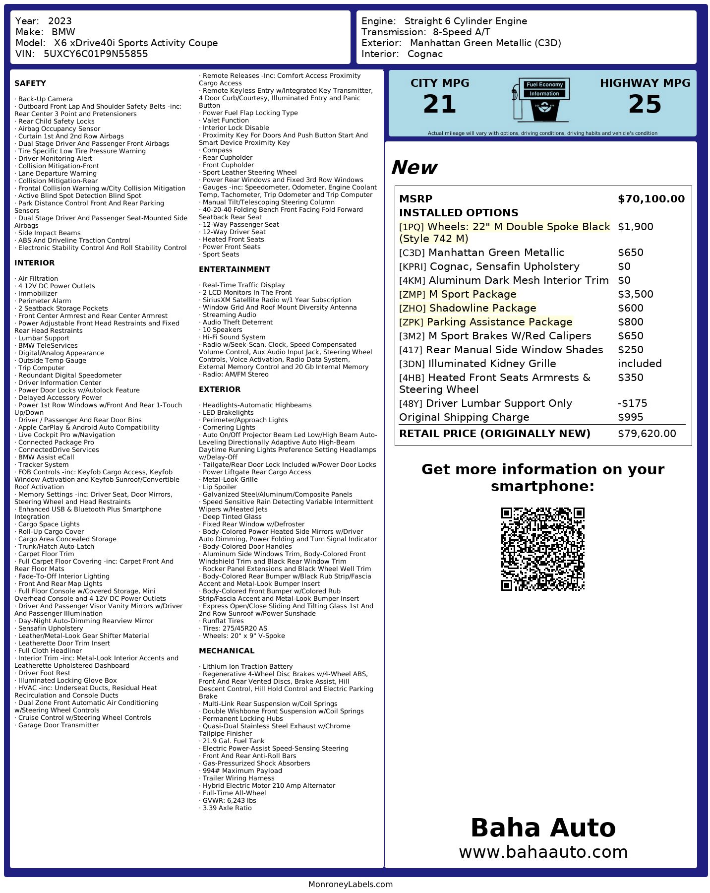 Used 2023 BMW X6 xDrive40i w/ M Sport Package image 2