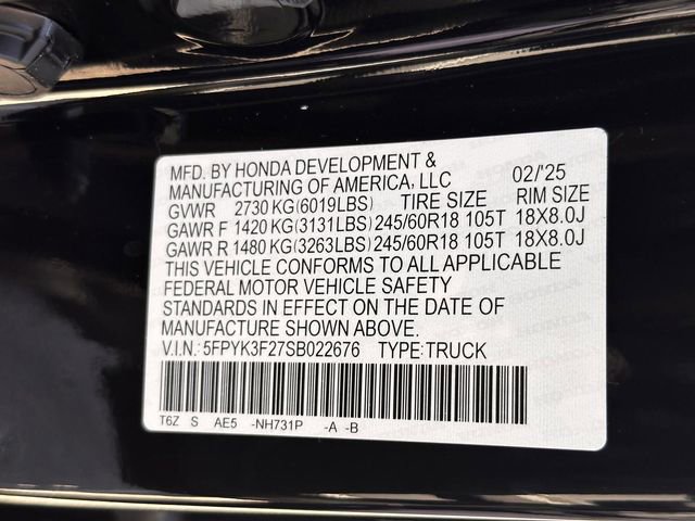 New 2025 Honda Ridgeline Sport+ image 41