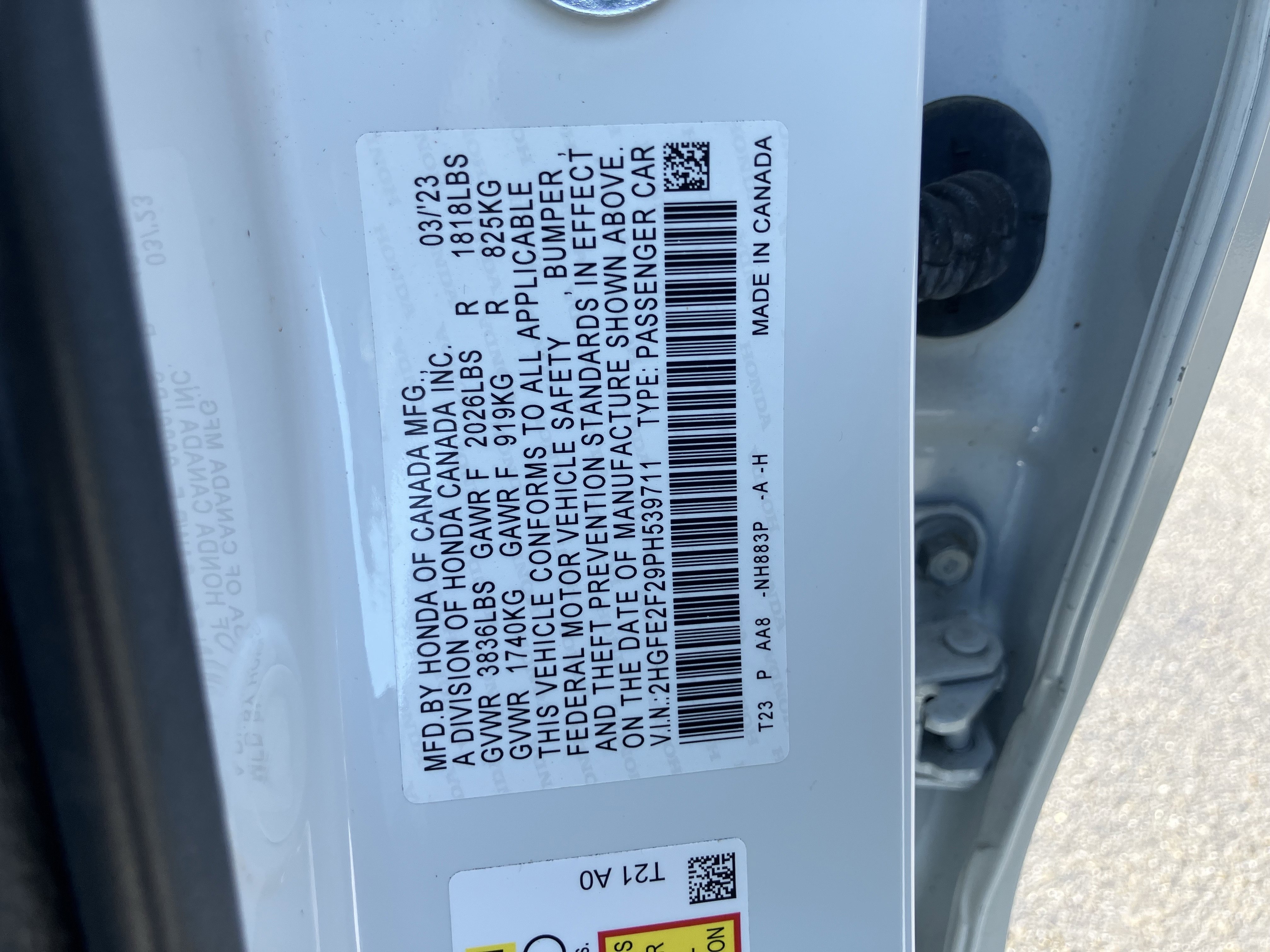 Certified 2023 Honda Civic LX image 36