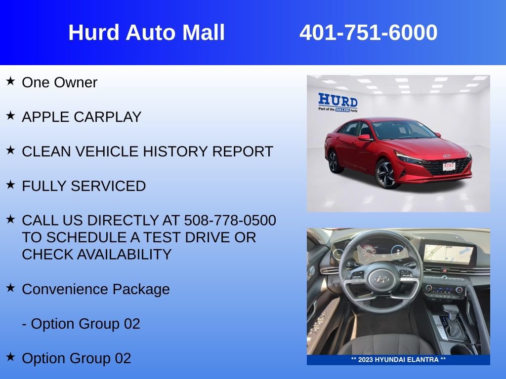 Used 2023 Hyundai Elantra SEL w/ Convenience Package FWD image 6