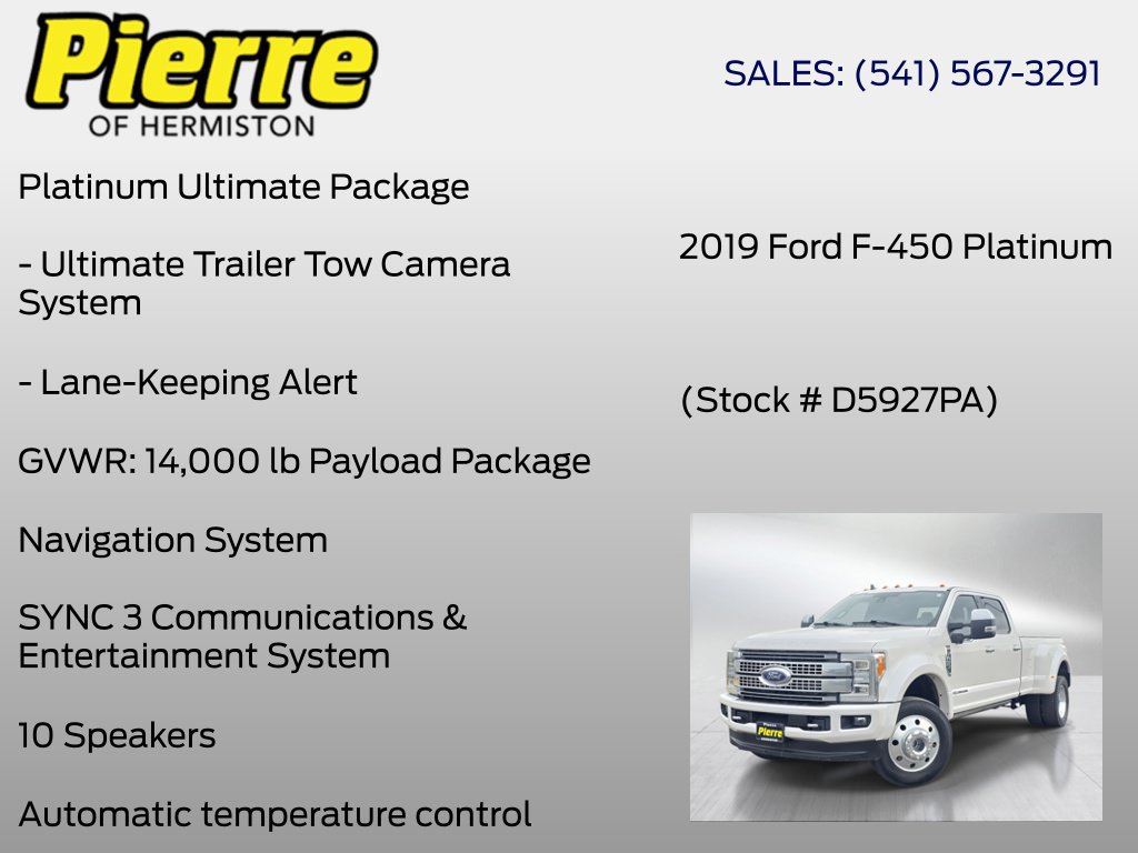 Used 2019 Ford F450 Platinum w/ Platinum Ultimate Package AWD/4WD image 12