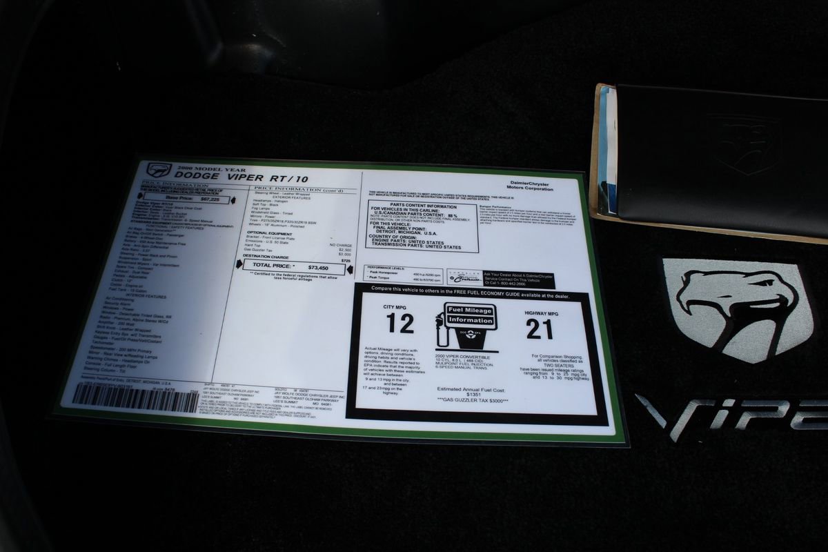 Used 2000 Dodge Viper RT/10 image 31
