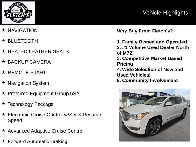 Used 2019 GMC Acadia Denali w/ Technology Package AWD/4WD image 2