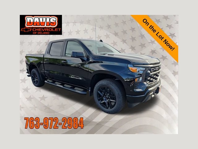 New 2026 Chevrolet Silverado 1500 Custom w/ Turbomax Blackout Package AWD/4WD 360° Tour