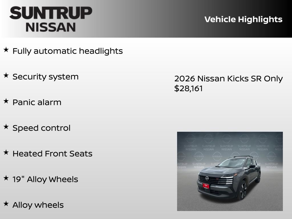New 2026 Nissan Kicks SR w/ Cold Weather Package AWD/4WD image 30