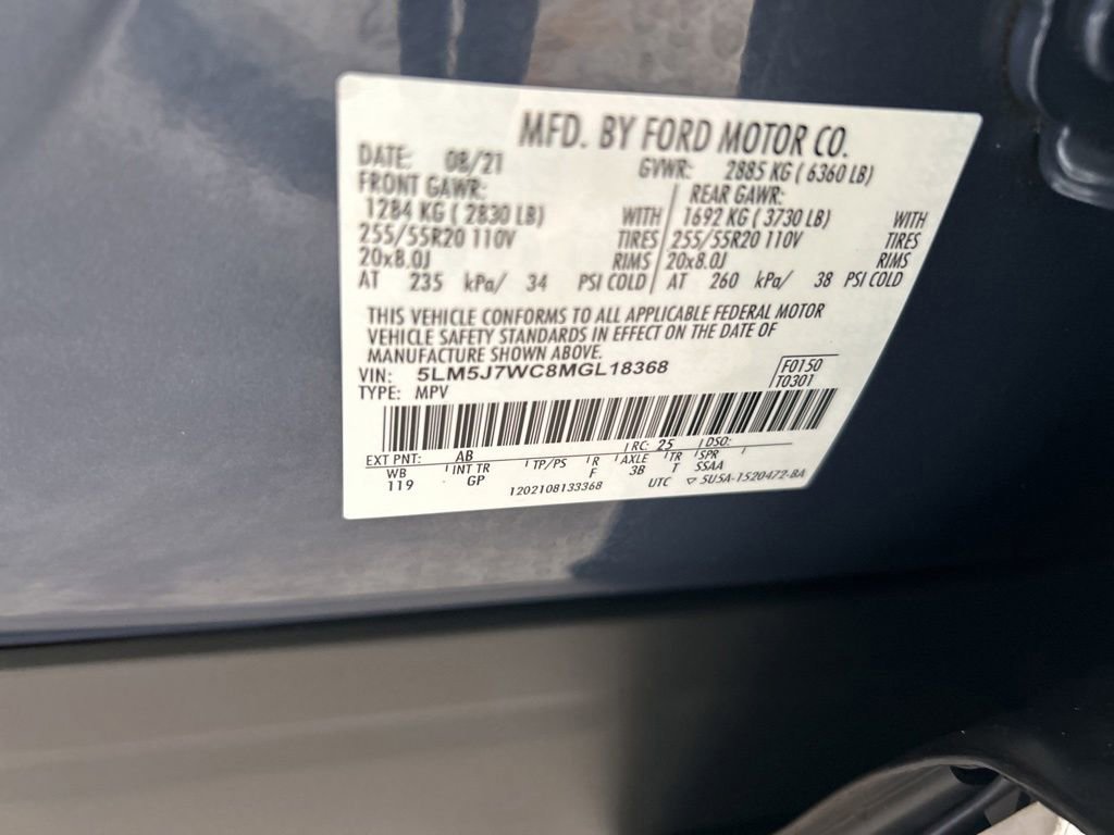 Used 2021 Lincoln Aviator Reserve w/ Equipment Group 201A RWD image 52