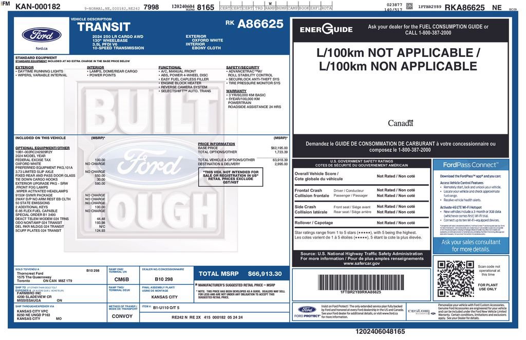 Used 2024 Ford Transit 250 Low Roof AWD w/ Exterior Upgrade Package image 27