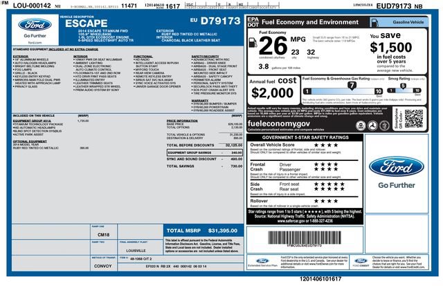 Used 2014 Ford Escape Titanium w/ Equipment Group 401A FWD image 9