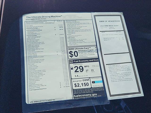 New 2026 BMW M340i Sedan w/ Premium Package RWD image 18
