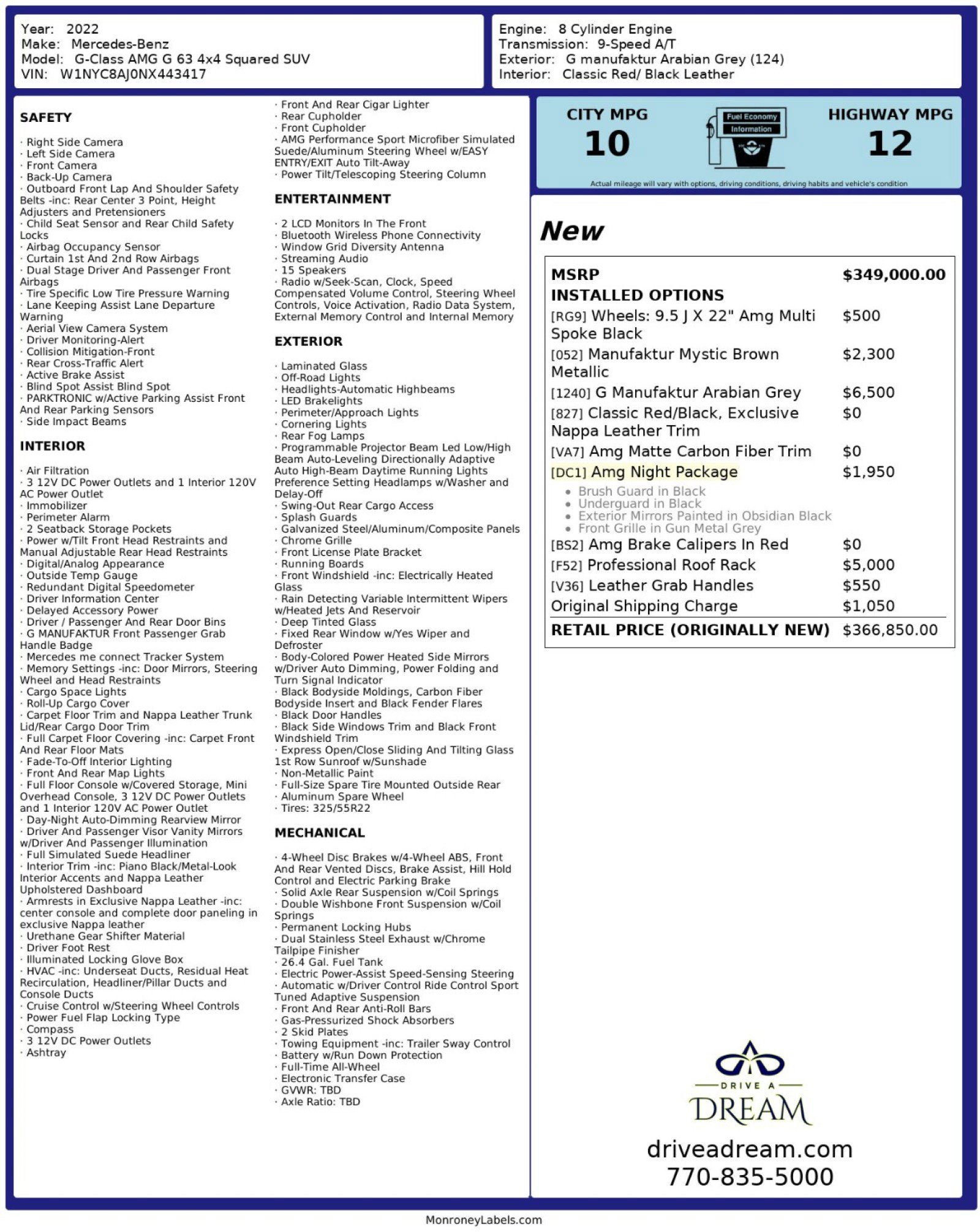 Used 2022 Mercedes-Benz G 63 AMG Squared image 72