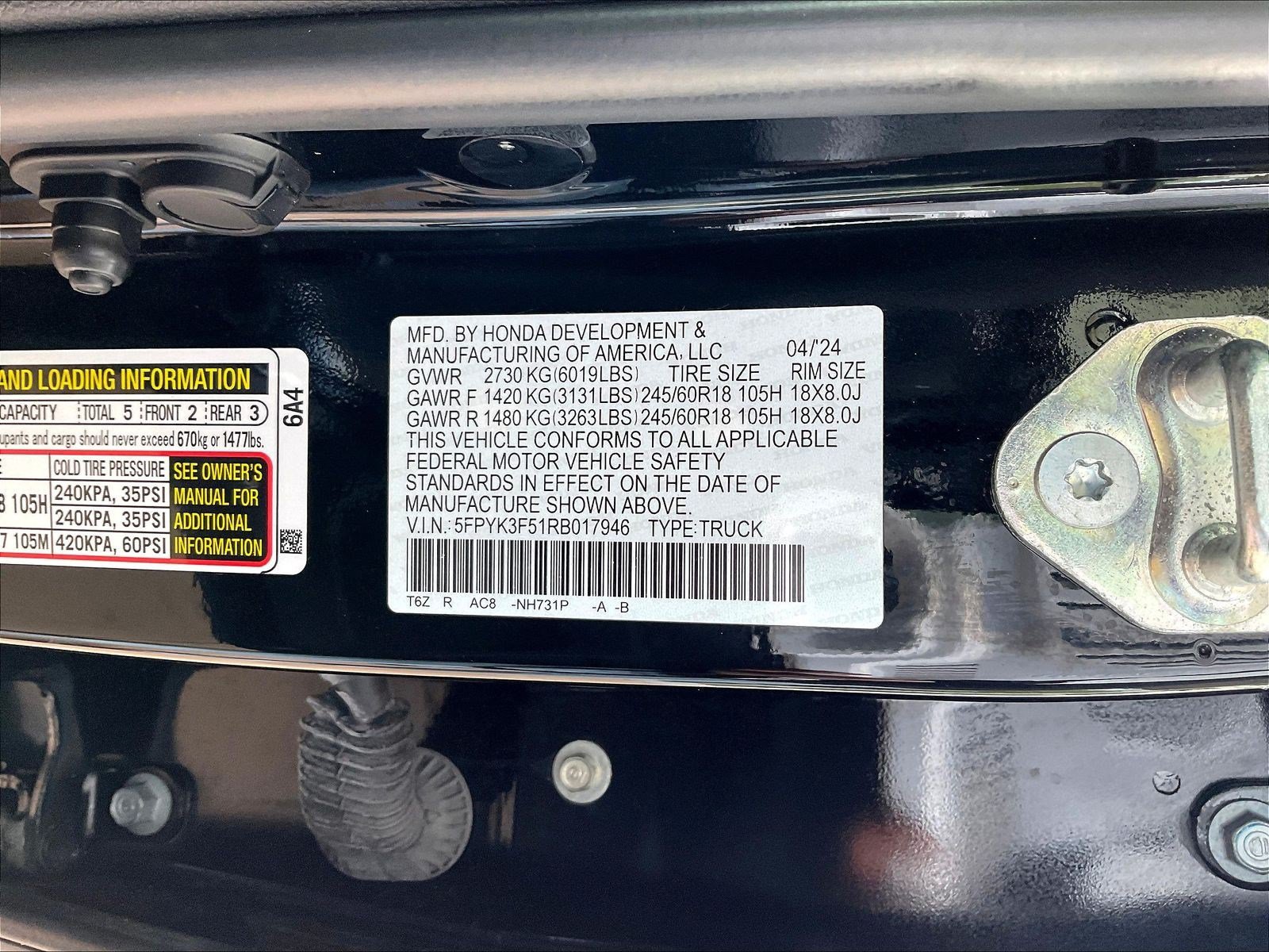 Used 2024 Honda Ridgeline RTL image 19