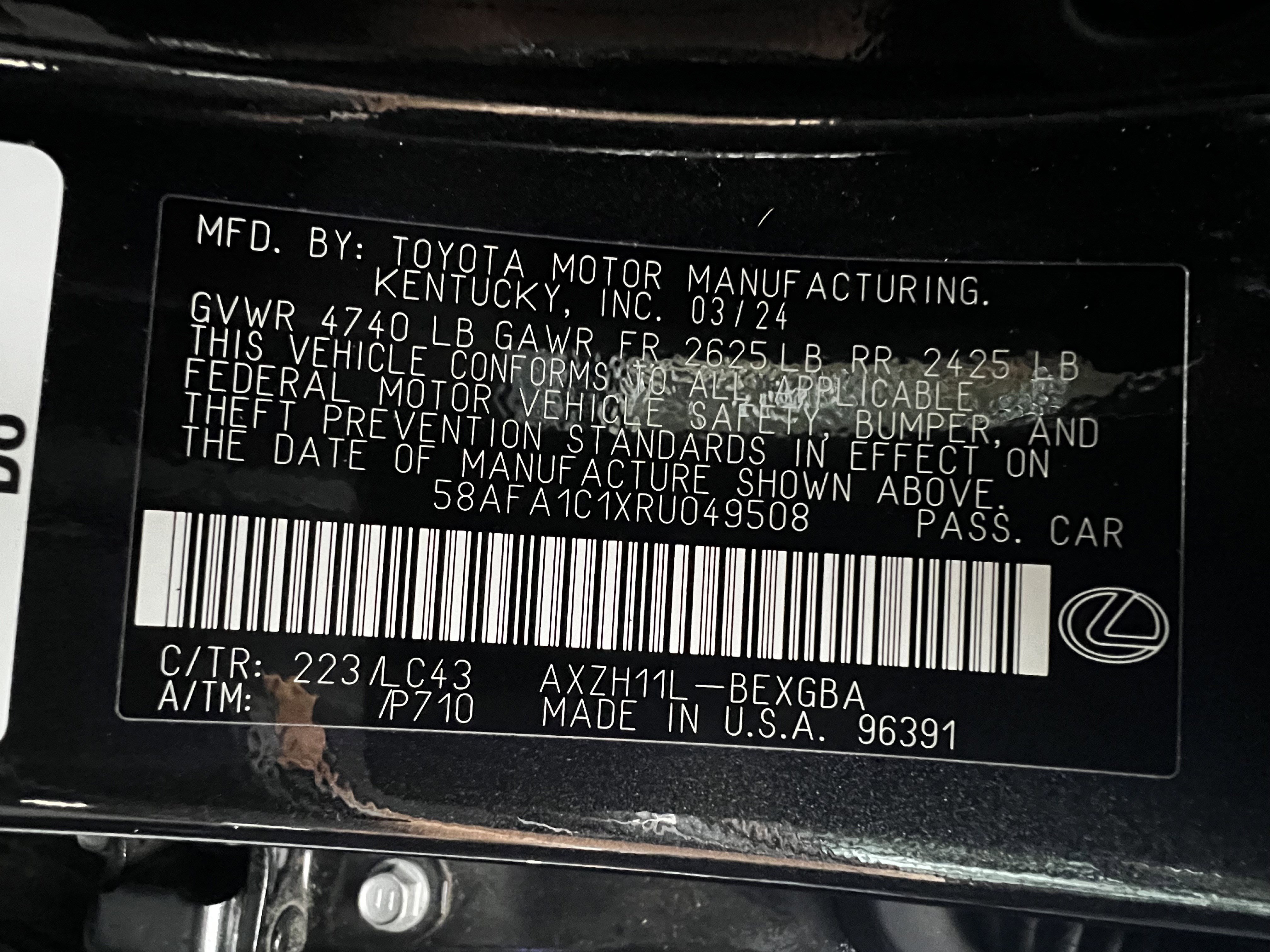 Used 2024 Lexus ES 300h Ultra Luxury image 51