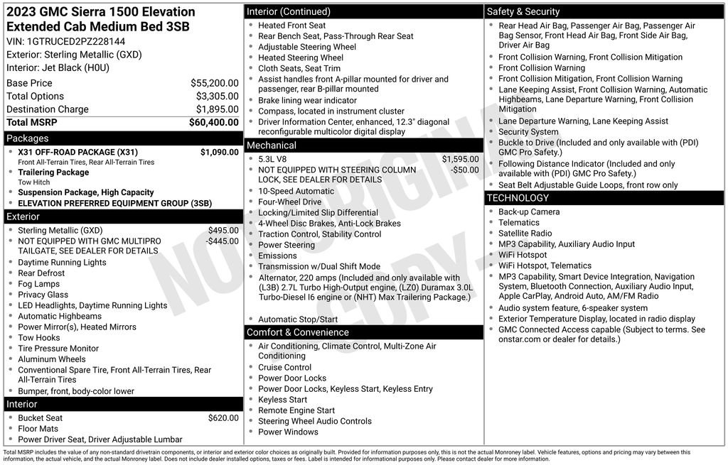 Certified 2023 GMC Sierra 1500 Elevation w/ X31 Off-Road Package AWD/4WD image 31