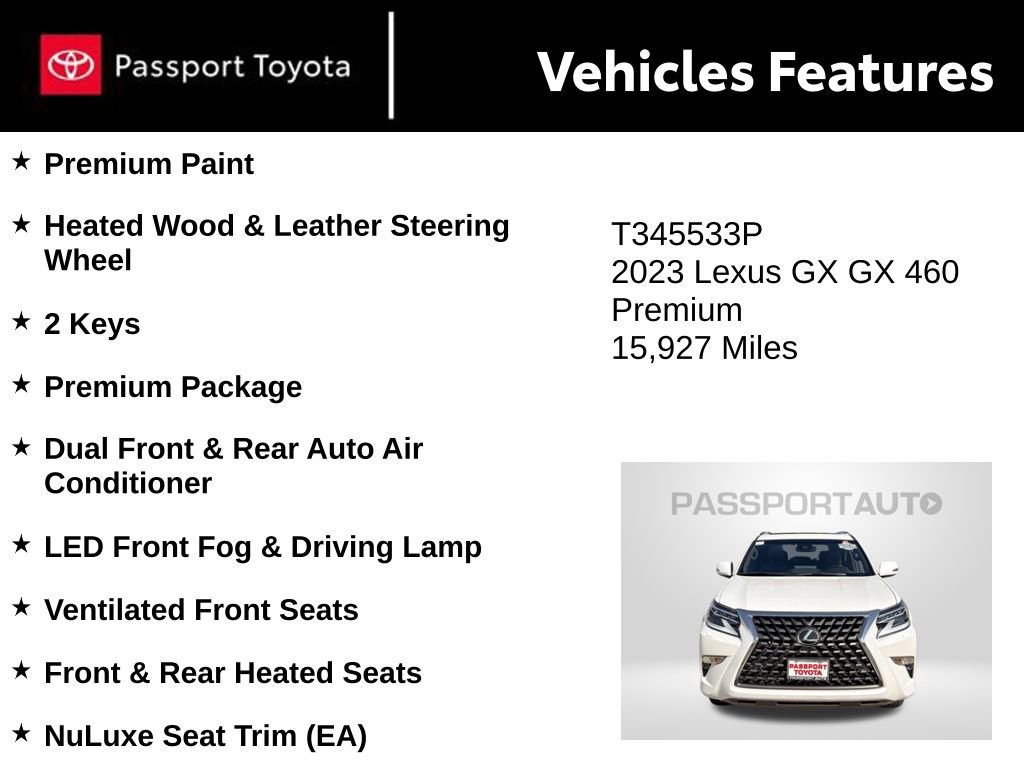 Used 2023 Lexus GX 460 Premium w/ Premium Package AWD/4WD image 11