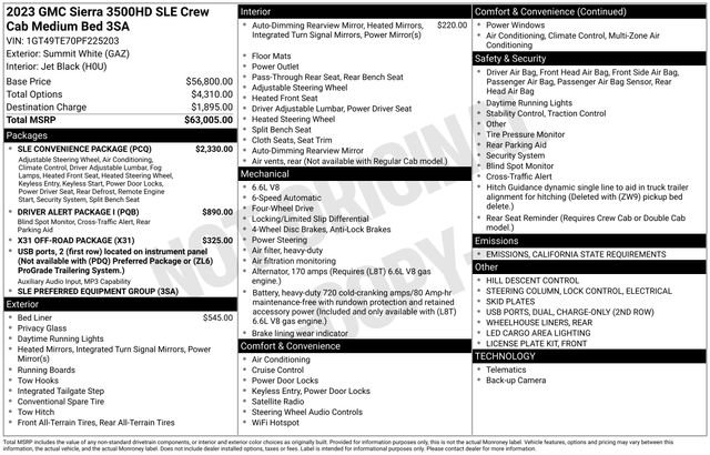 Used 2023 GMC Sierra 3500 SLE w/ SLE Convenience Package image 38