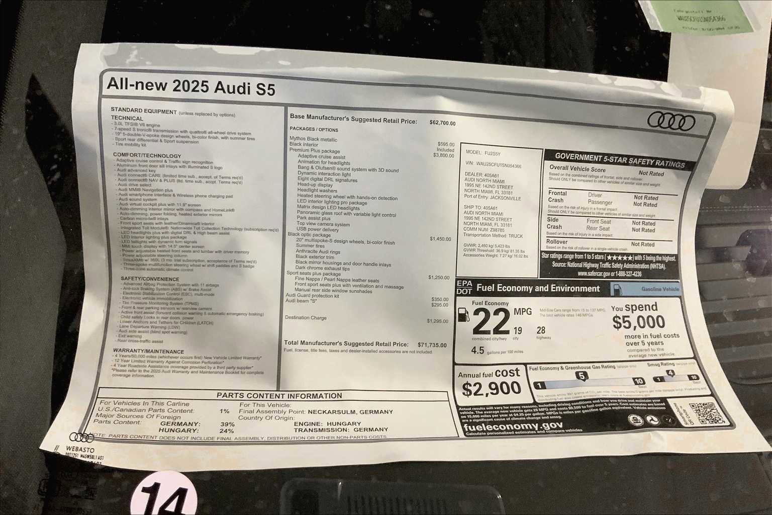 New 2025 Audi S5 Premium Plus w/ Premium Plus Package image 19