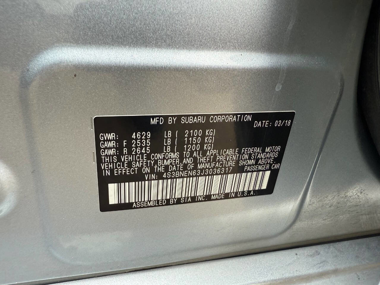 Used 2018 Subaru Legacy 3.6R Limited AWD/4WD image 52