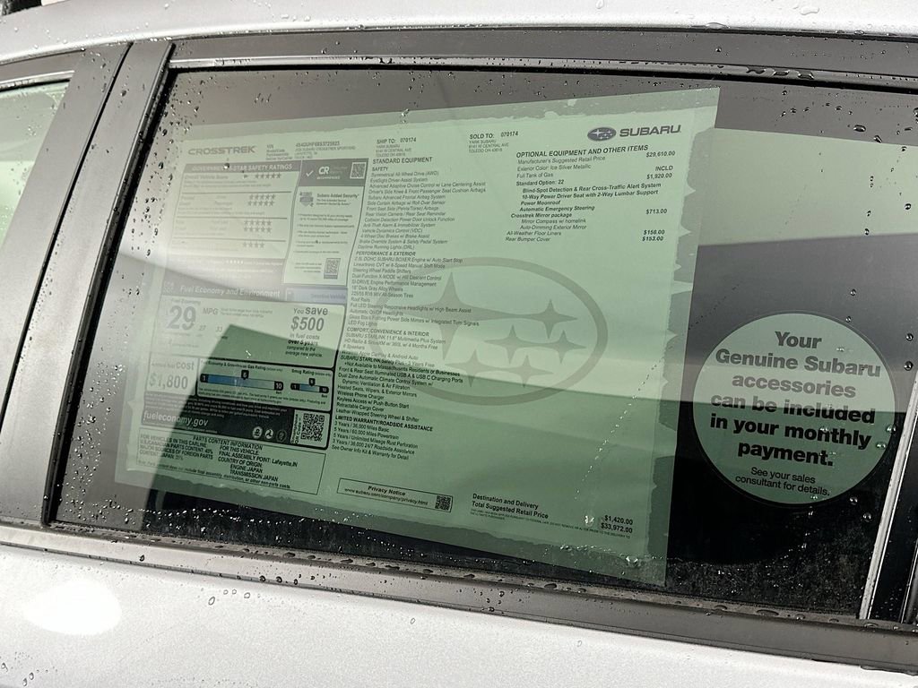 Certified 2025 Subaru Crosstrek 2.5i Sport w/ Crosstrek Mirror Package image 13