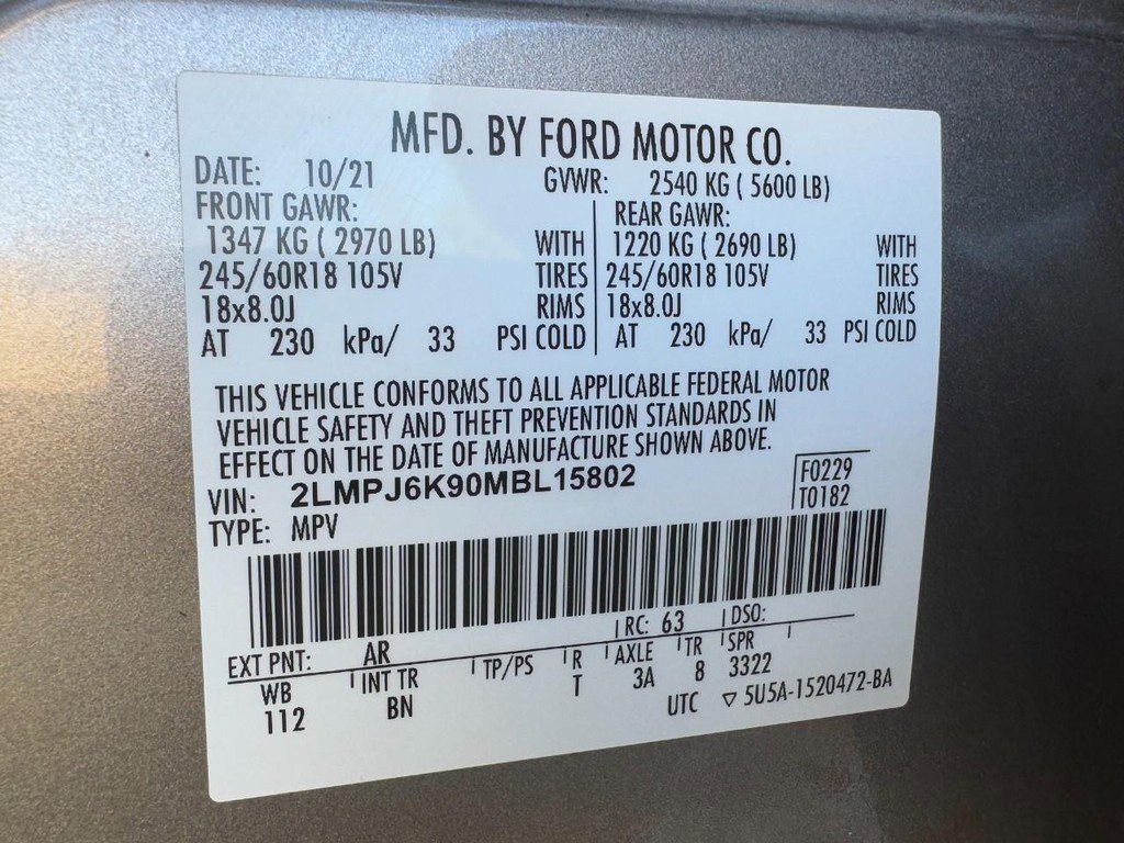 Used 2021 Lincoln Nautilus Reserve w/ Cargo Utility Package image 26