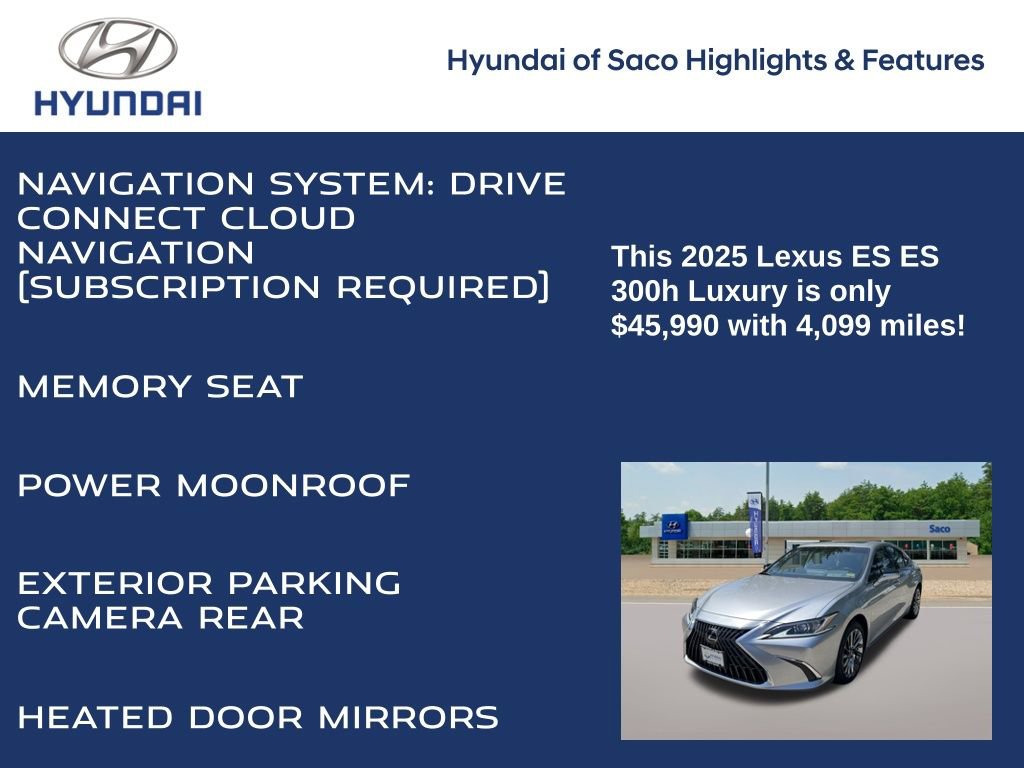 Used 2025 Lexus ES 300h 300h Luxury w/ Technology Package image 4