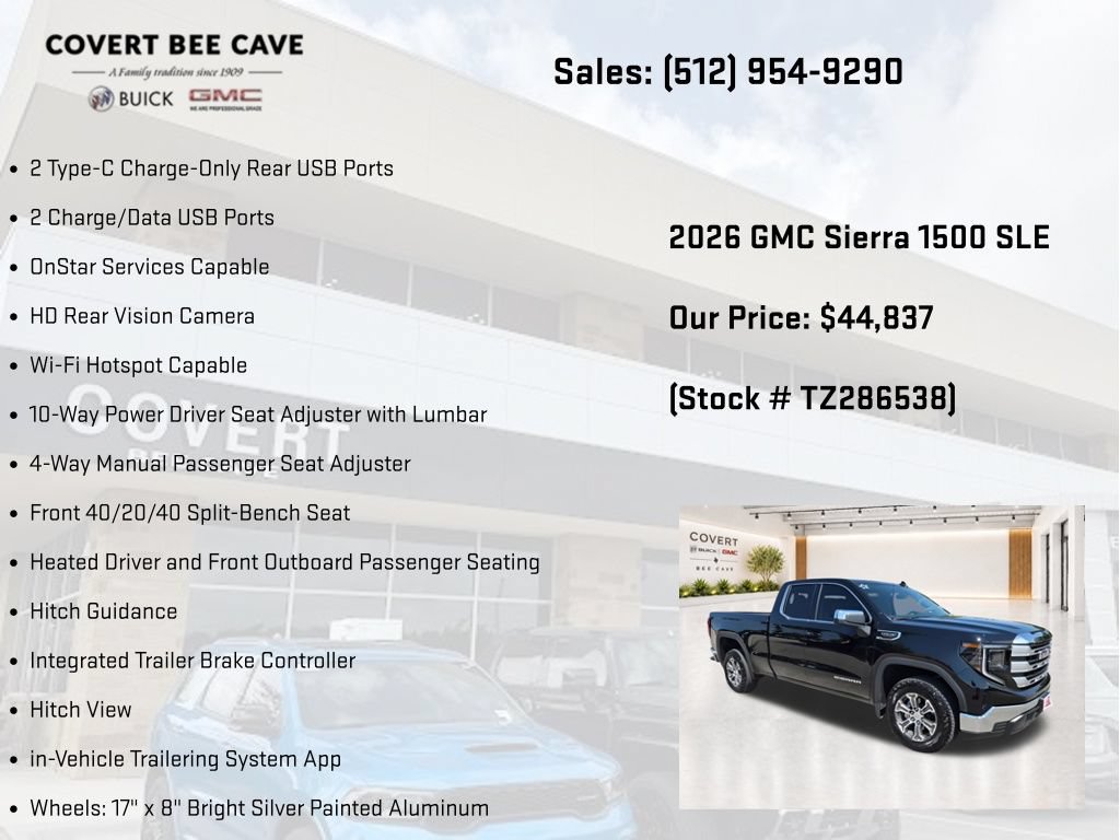 New 2026 GMC Sierra 1500 SLE w/ Preferred Package RWD image 38