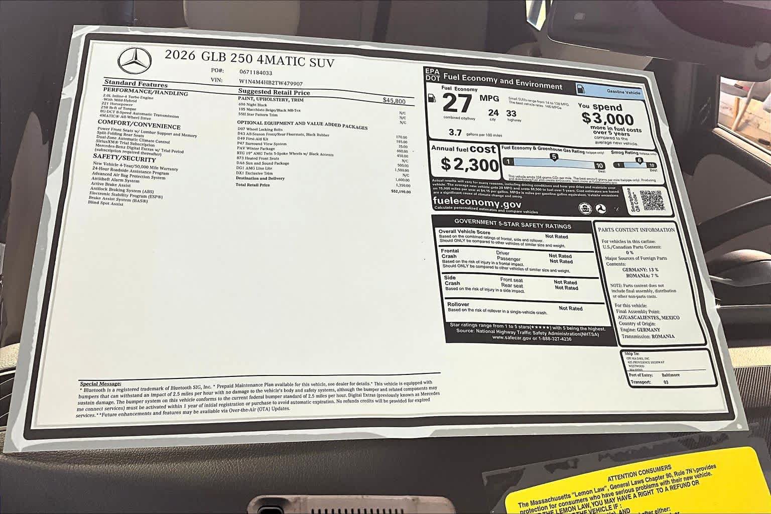 New 2026 Mercedes-Benz GLB 250 4MATIC image 18