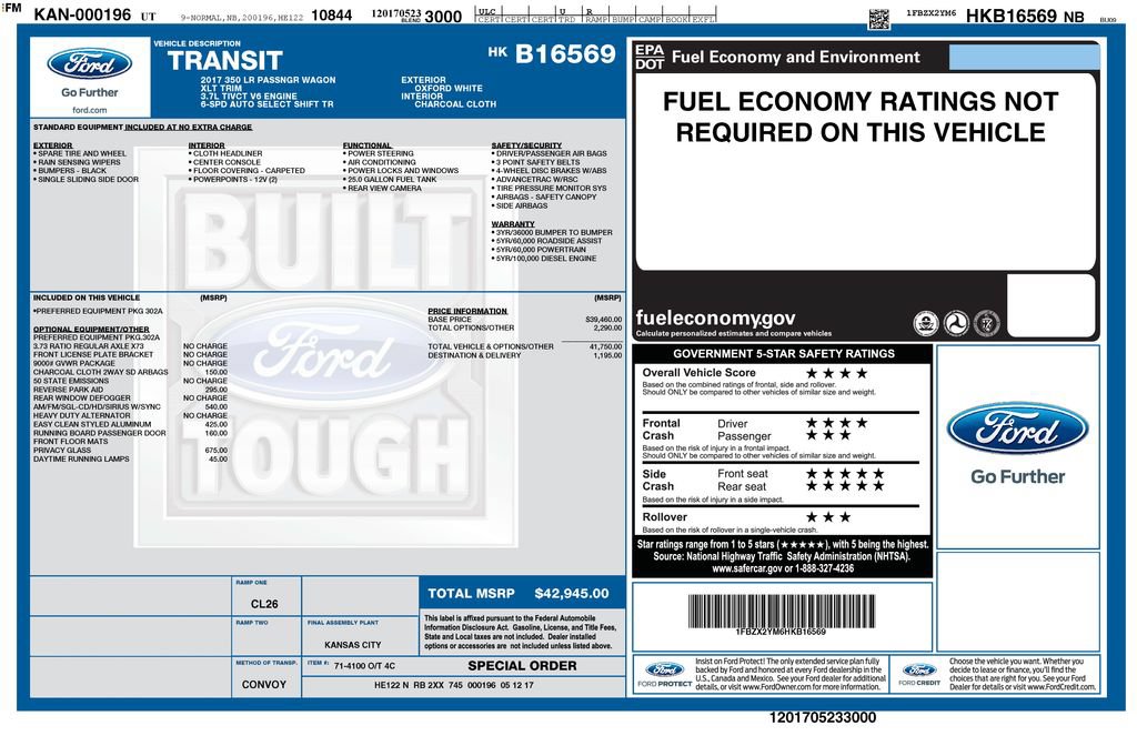 Used 2017 Ford Transit 350 XLT RWD image 2