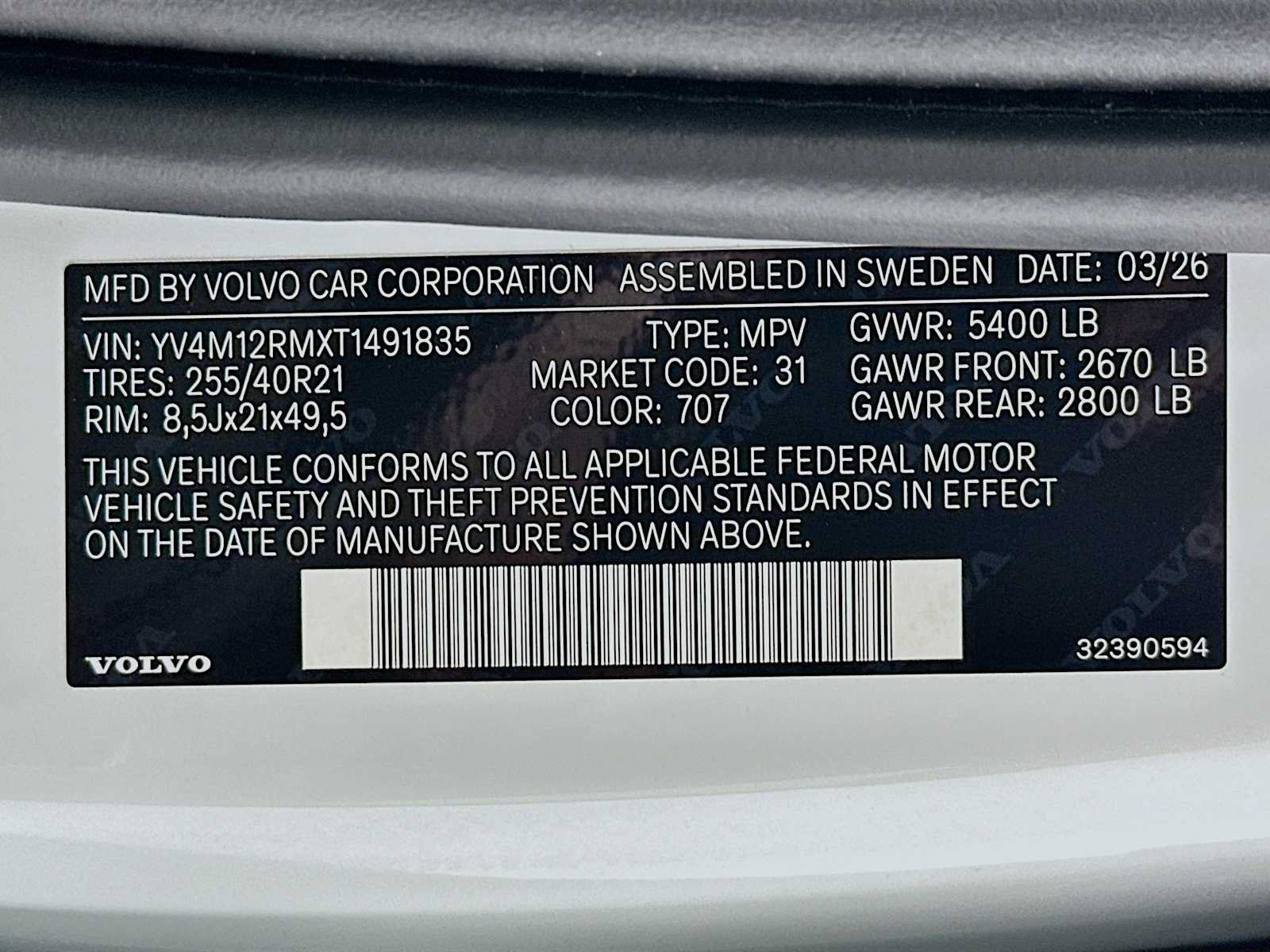 New 2026 Volvo XC60 B5 Ultra w/ Climate Package PRO AWD/4WD image 30