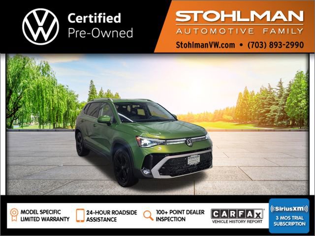 Certified 2025 Volkswagen Taos SEL w/ Black Wheel Plus Package image 1