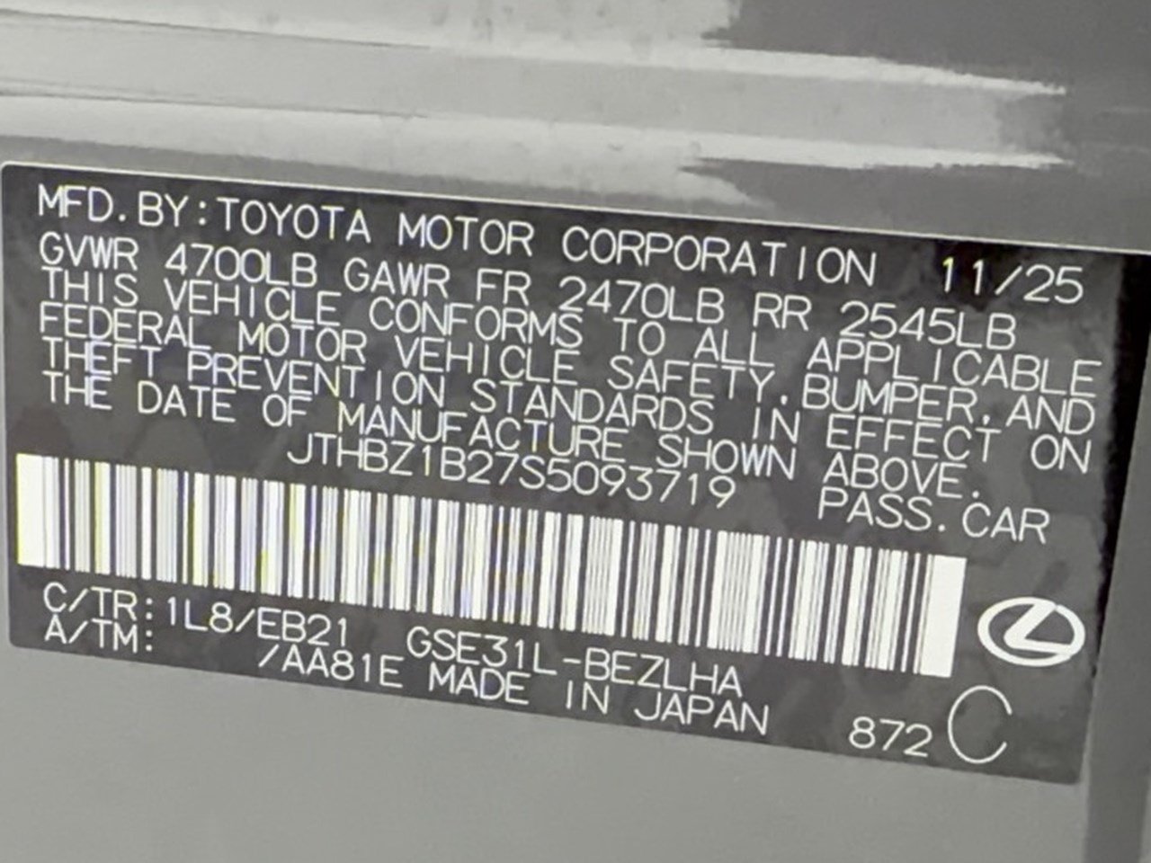 Certified 2025 Lexus IS 350 F Sport w/ Accessory Package RWD image 33