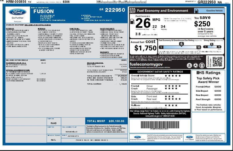 Used 2016 Ford Fusion SE image 4