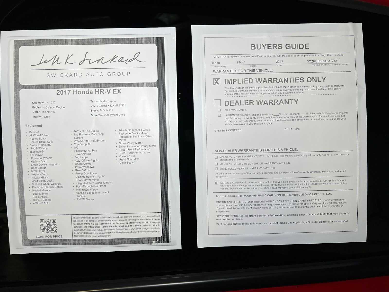 Used 2017 Honda HR-V EX image 36