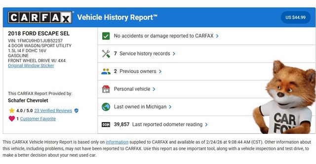 Used 2018 Ford Escape SEL w/ Ford Safe & Smart Package image 5