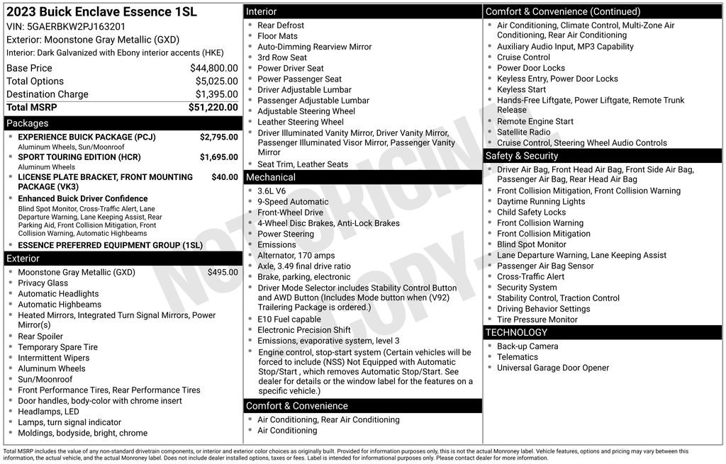 Certified 2023 Buick Enclave Essence w/ Experience Buick Package image 5