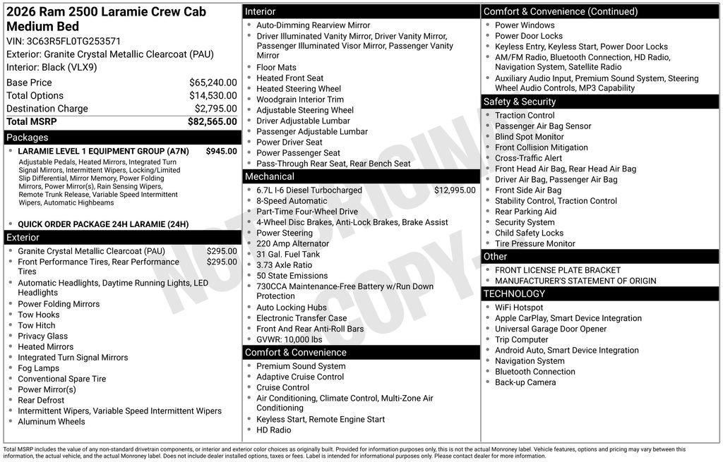 Certified 2026 RAM 2500 Laramie AWD/4WD image 50