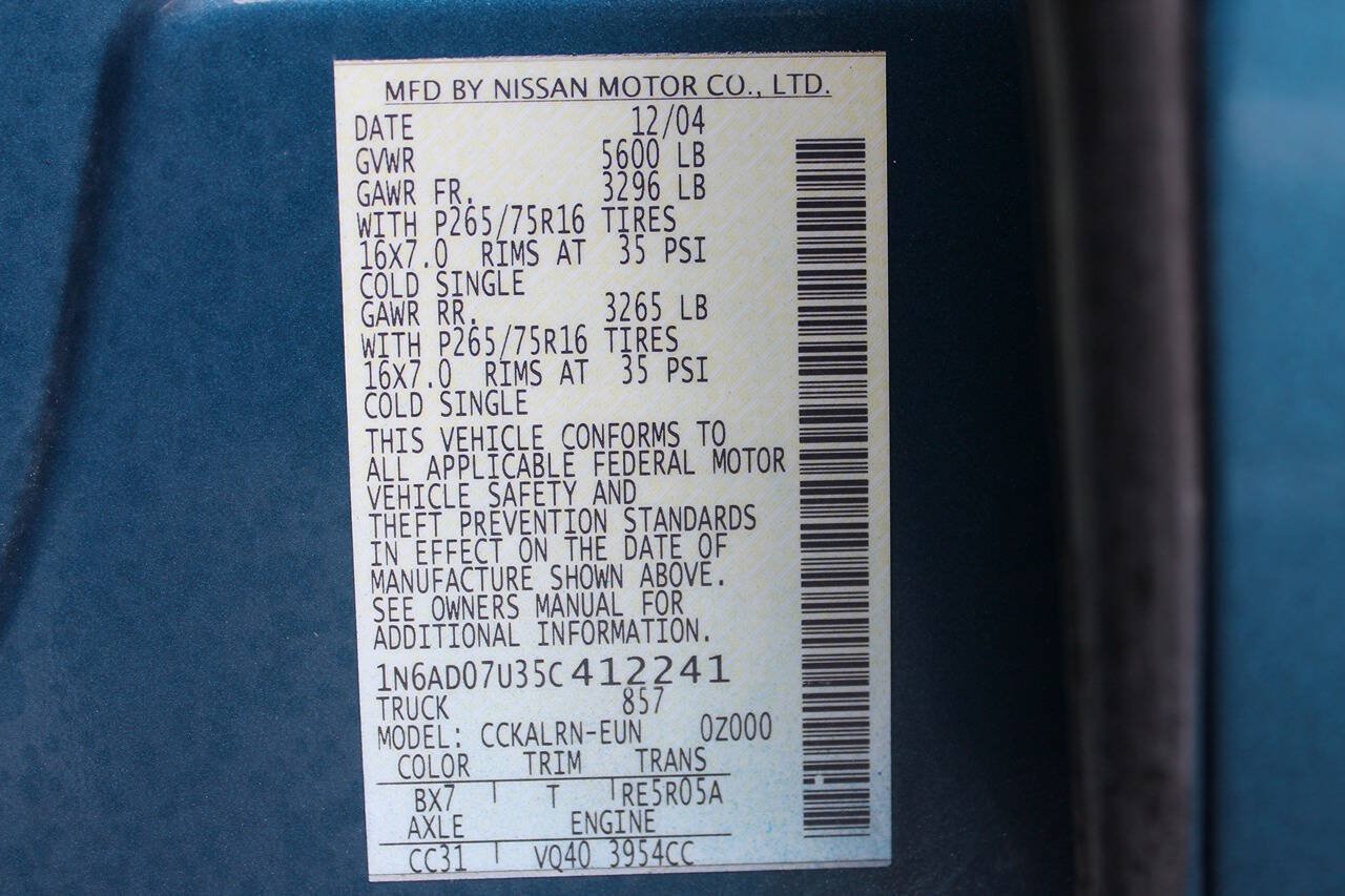 Used 2005 Nissan Frontier NISMO w/ (J01) Sunroof Pkg RWD image 14