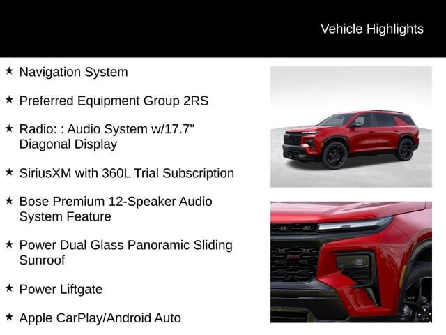 New 2026 Chevrolet Traverse RS AWD/4WD image 27