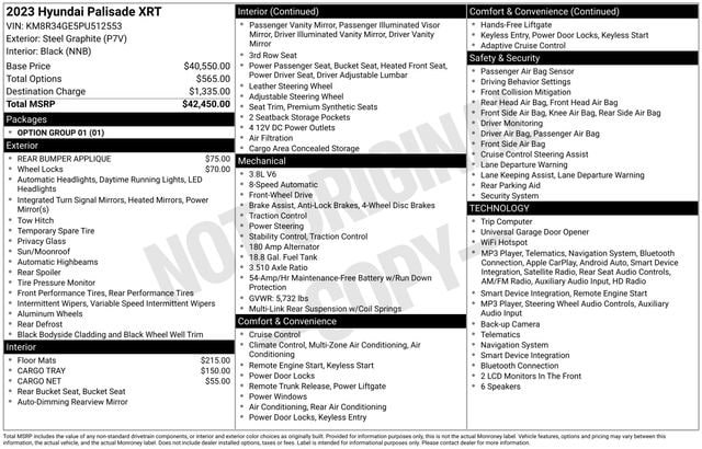 Used 2023 Hyundai Palisade XRT FWD image 18