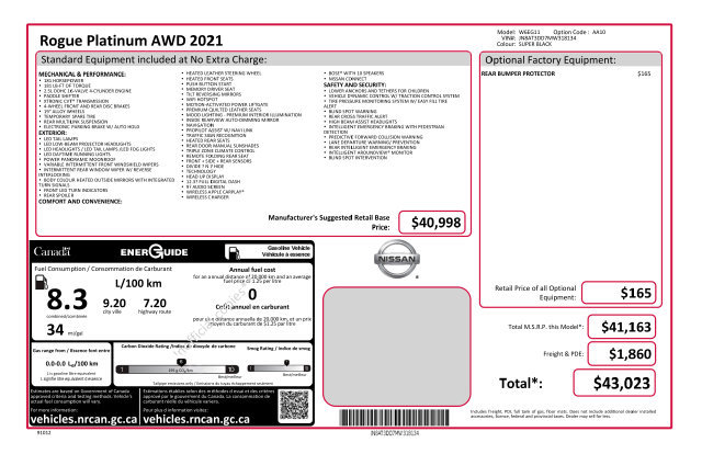 Used 2021 Nissan Rogue Platinum AWD/4WD image 35
