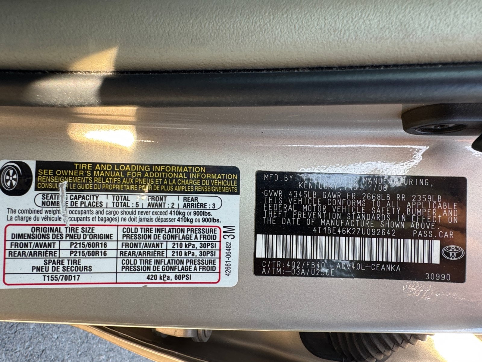 Used 2007 Toyota Camry LE FWD image 33