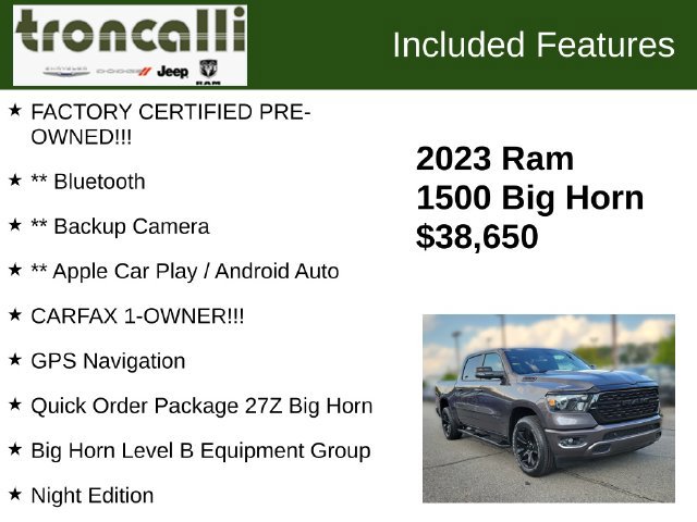 Certified 2023 RAM 1500 Big Horn AWD/4WD image 5