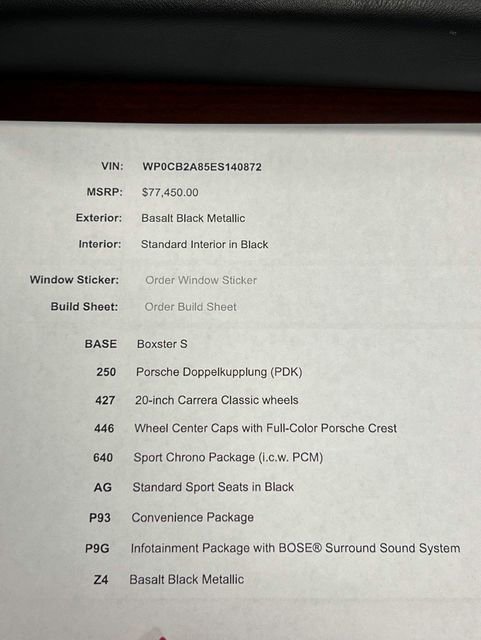 Used 2014 Porsche Boxster S image 89