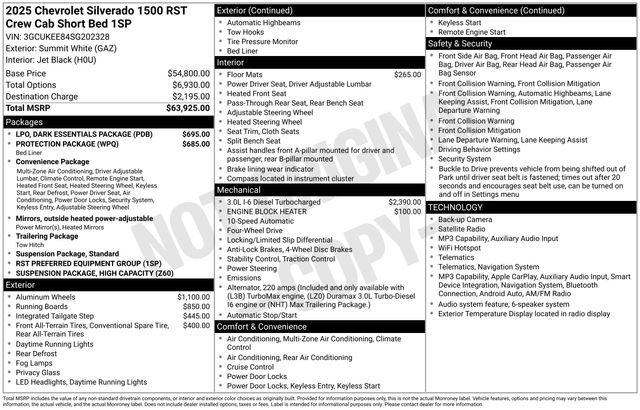 Certified 2025 Chevrolet Silverado 1500 RST w/ LPO, Dark Essentials Package