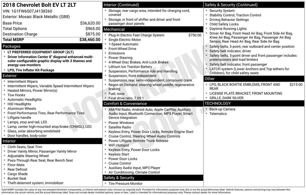 Used 2018 Chevrolet Bolt LT image 17